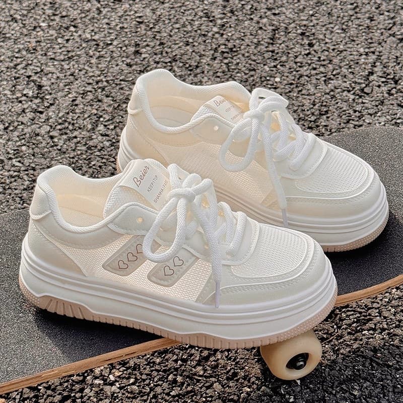 Summer Women's White Sneakers for Dresses 2025 New Trendy Mesh Breathable Casual Sports Shoes