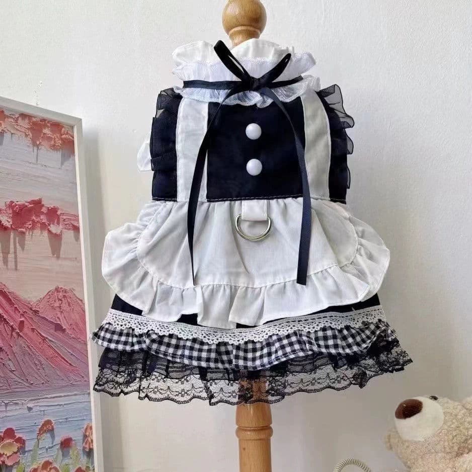 Pet Black Lace Princess Dress Cat Dog Cute Princess Outfit Pet Clothing