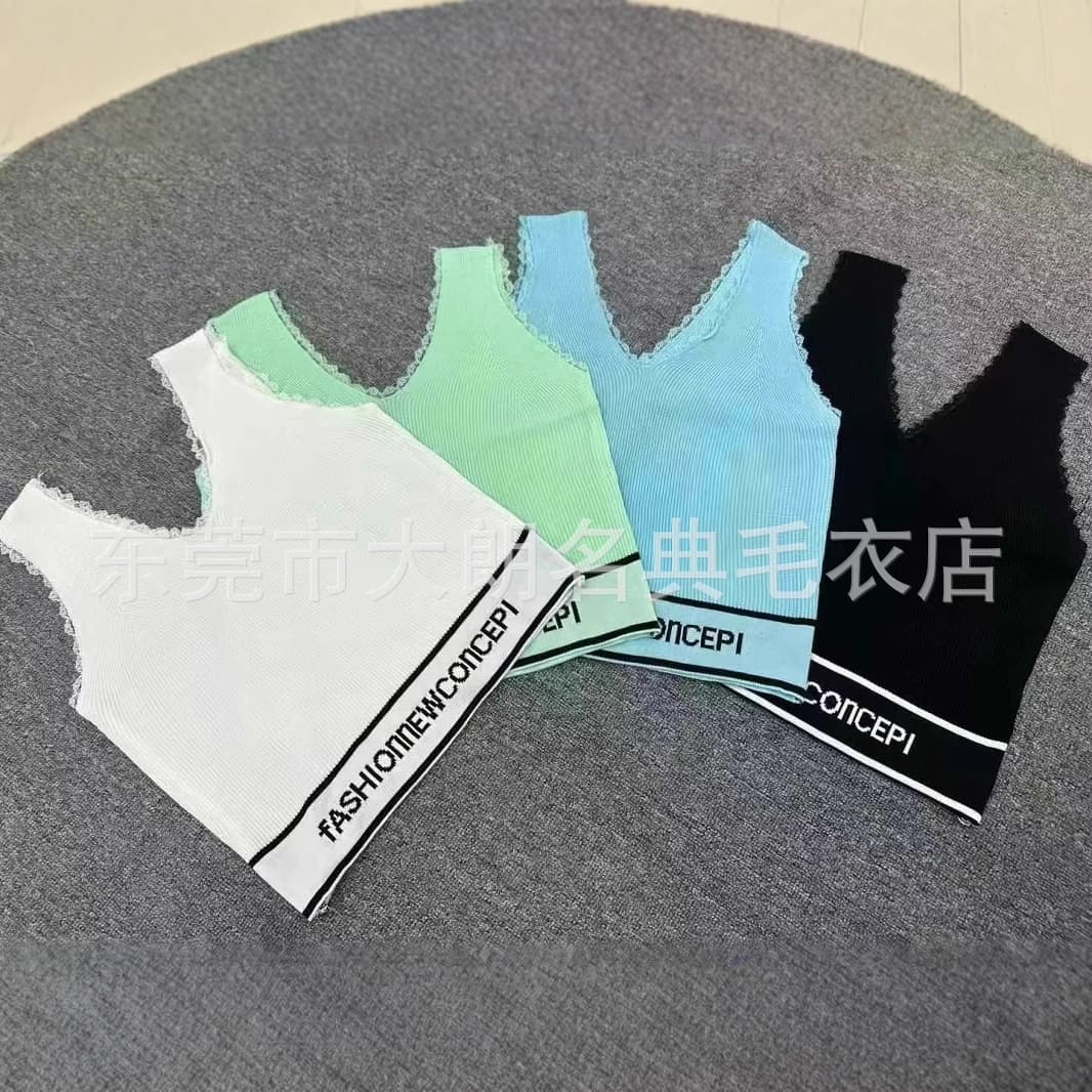 Summer New Style Export Women's Clothing Final Stock Plus Size Camisole Tube Top, Summer Fashion Women's Knitwear