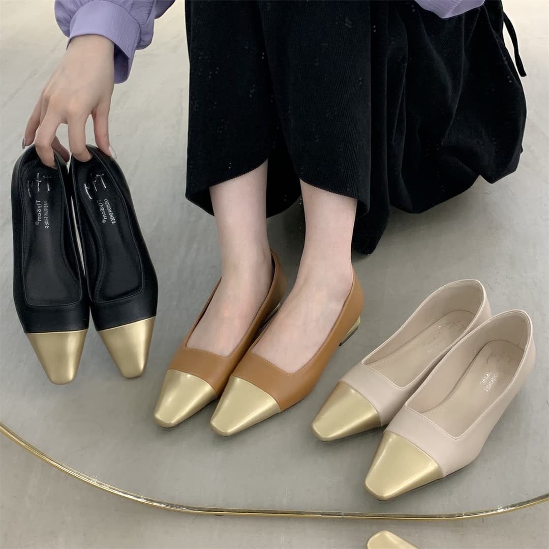 French Flat Ballet Flats for Women Spring Autumn 2026 New Low Heel Square Toe Mary Jane Shoes