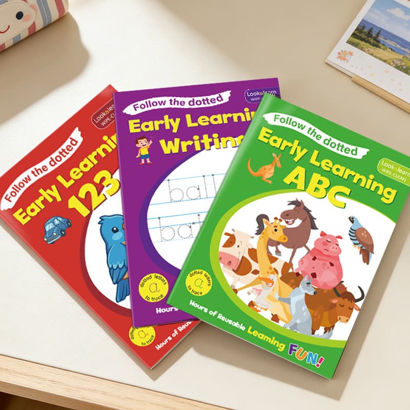 Cross-border Kindergarten Early Education Practice Book Tracing Letters Numbers Drawing Copybook Enlightenment Erasable Workbook Customizable
