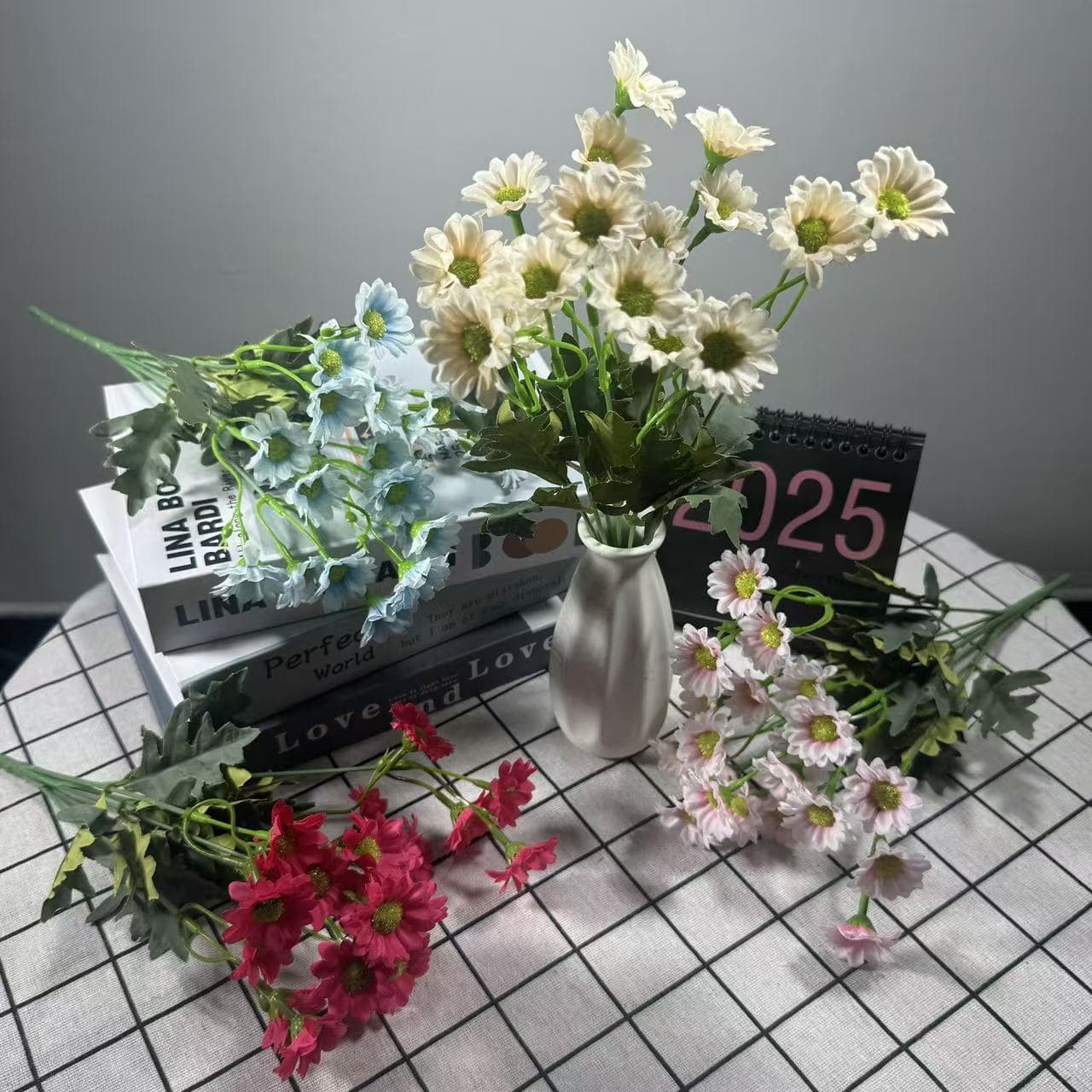 Artificial Flower Cross-Border Trade Bouquet 21-Head Chamomile Fresh Ins Photography Prop Home Decoration Hand Bouquet