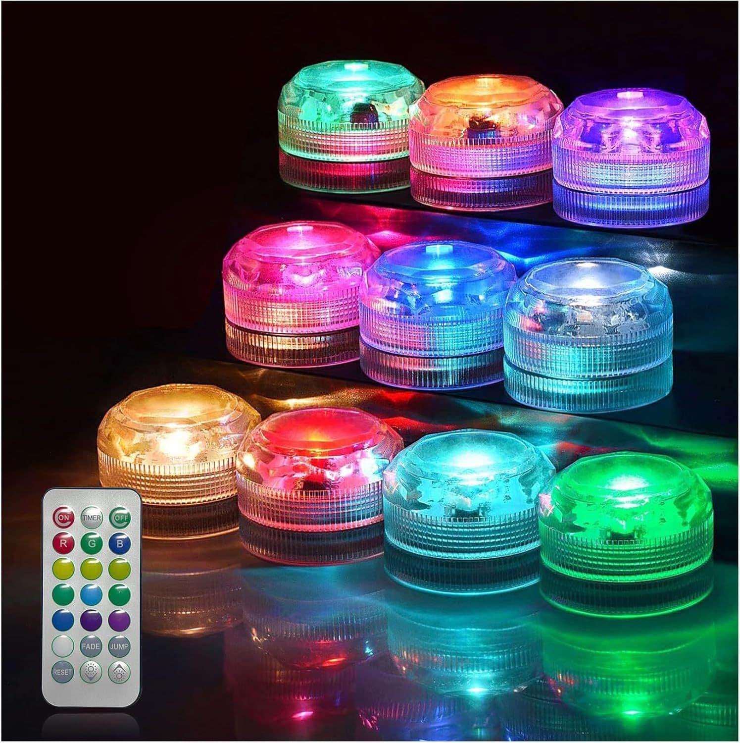 3 lights masonry light swimming pool light vase light fish tank light RGBIP68 waterproof gift box atmosphere light underwater light cross-border