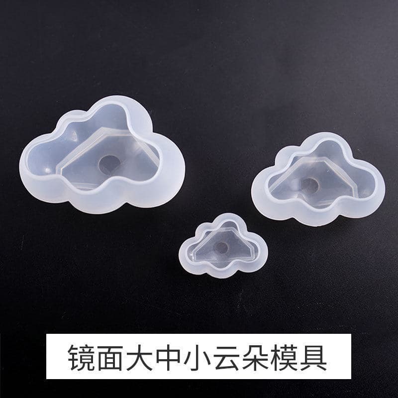 Cute Cloud DIY Mold Large Medium Small Cloud Mirror Silicone Mold Resin Casting Sketch