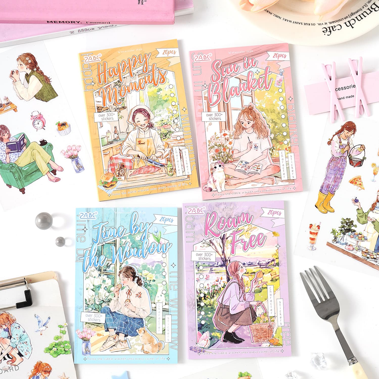 Yuezhen Chasing Ordinary 2.0 Die-cut Handbook Sticker Book Cross-border Handbook Material Pet Sticker Children's Sticker Book