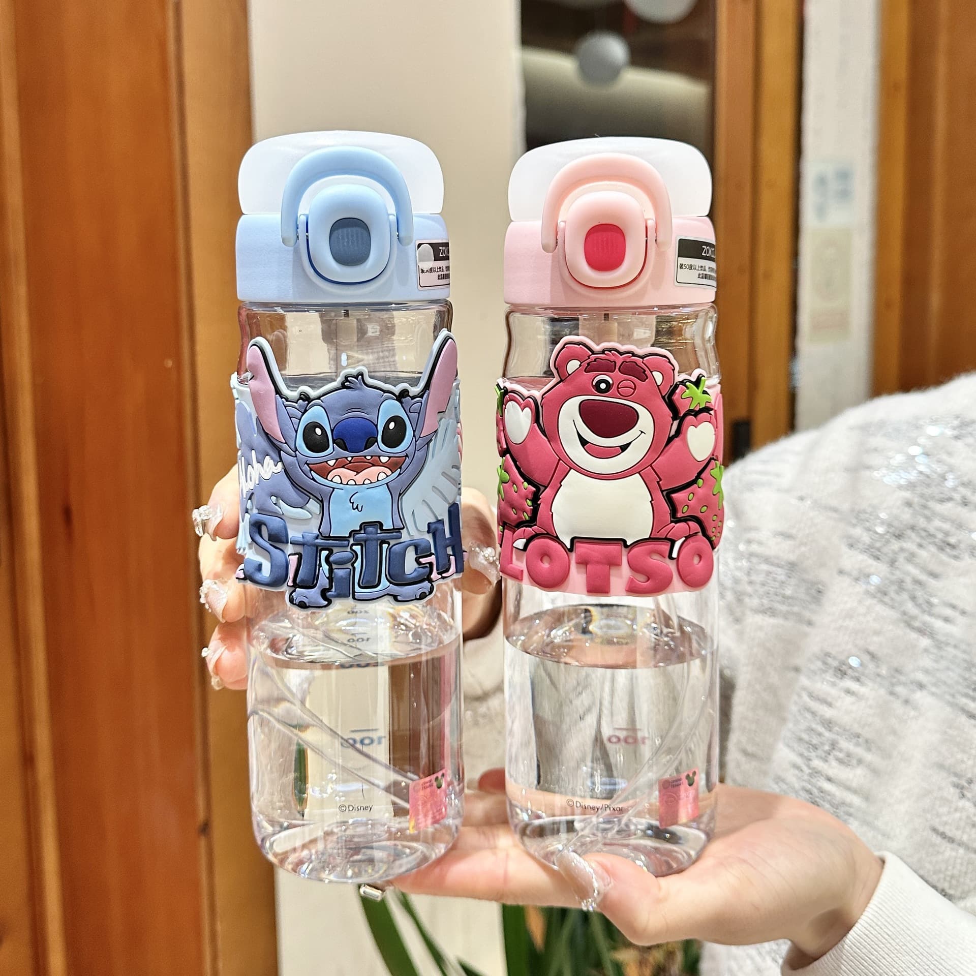 Strawberry Bear Children's Water Bottle Tritan 2025 New Sanrio Dual-Drink Straw Cup for Elementary School Students