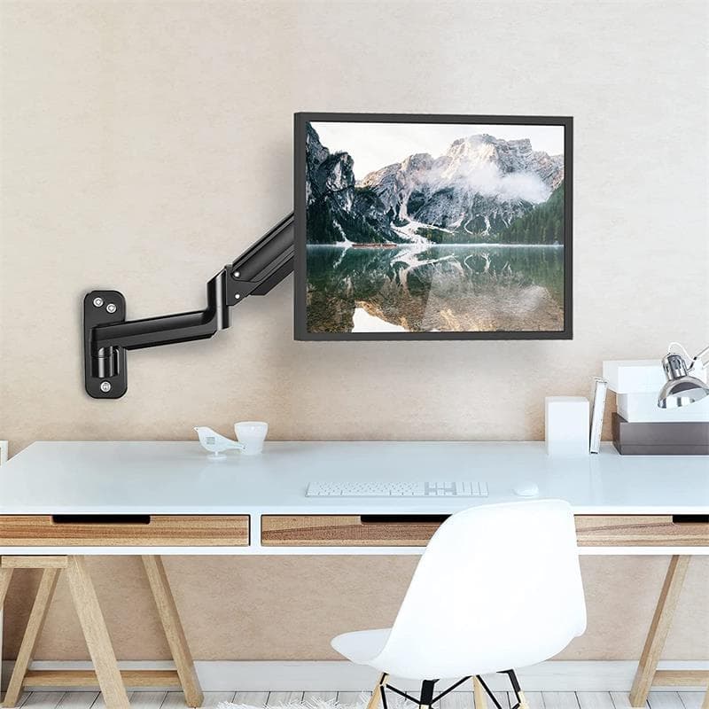 Single screen pneumatic arm monitor wall bracket single arm computer hanger lifting base screen rotor