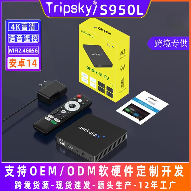 Network TV Box S905L Dual-Band WiFi Android Player 4K HD Home Use Foreign Trade TV Box TVBOX