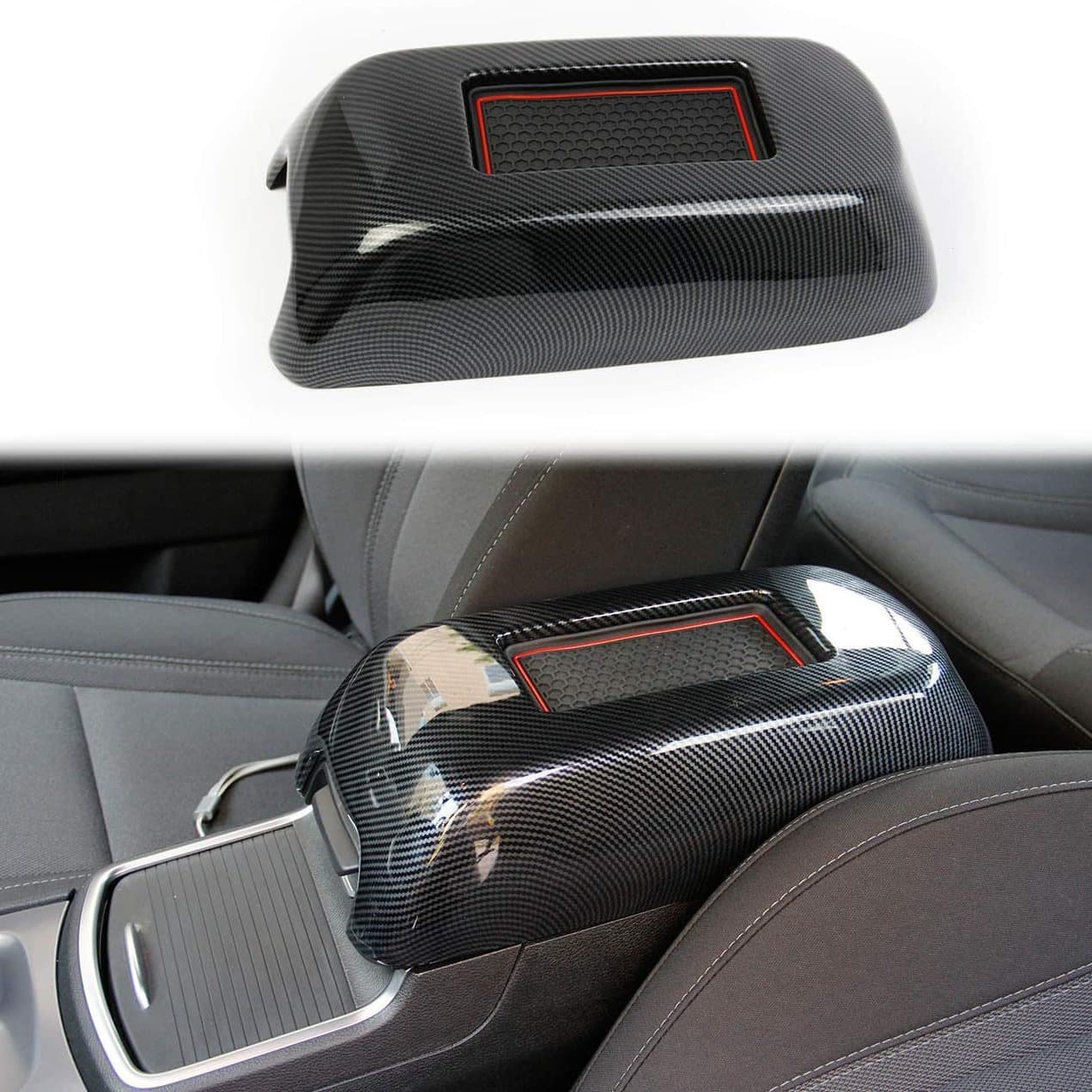 Center Console Trim Cover Carbon Fiber Pattern Fit for 2016-2021 Dodge Charger