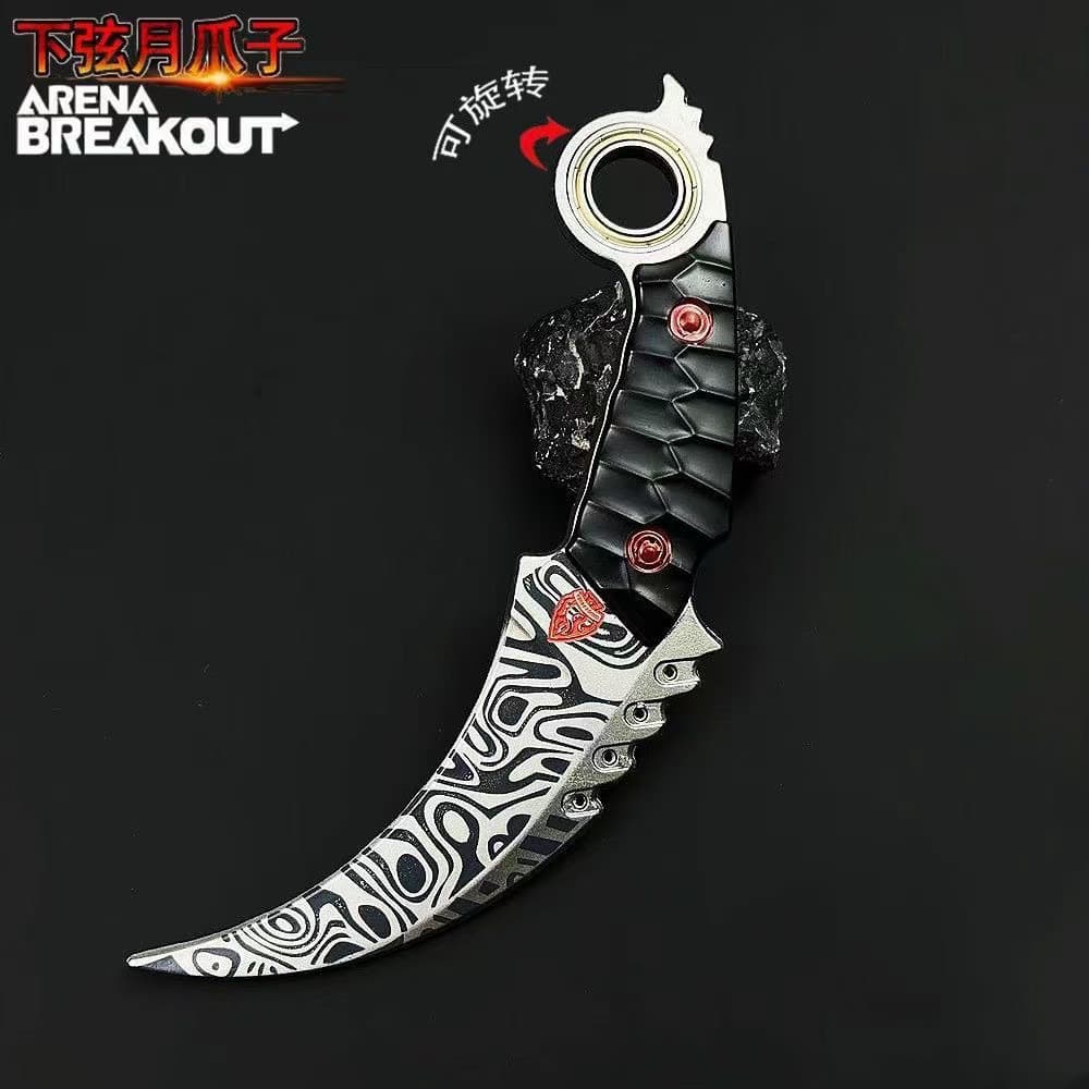 Arena Breakout Game Merchandise Lucky Rabbit Folding Knife Alloy Model Weapon Toy Ajax Knife Dagger