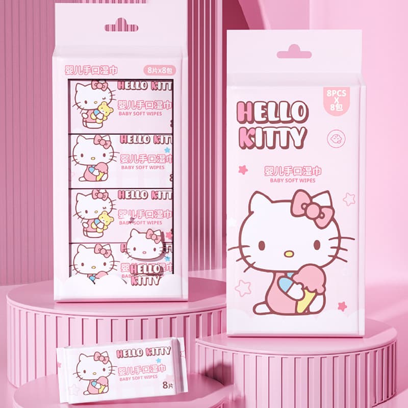 Crayon Shin-chan Hand and Mouth Wipes, Sanrio Portable Travel Wipes, Mini Baby Wipes for Face and Hands, Wholesale