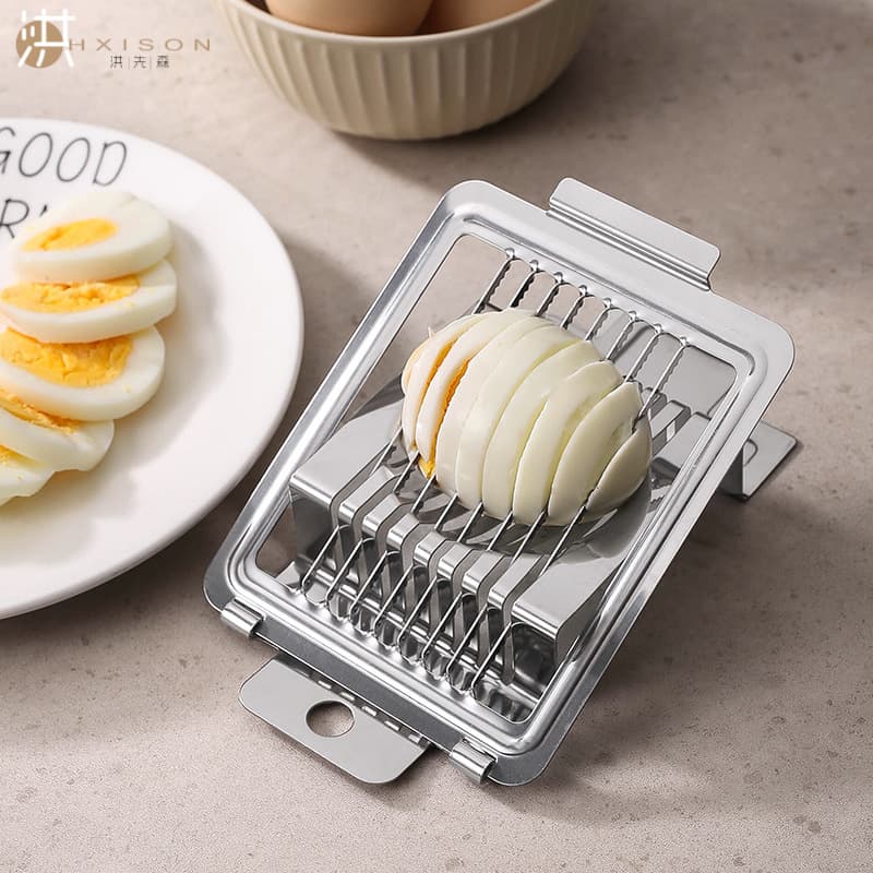 430 Stainless Steel Household Multifunctional Egg Slicer, Preserved Egg Segmenter Kitchen Gadget