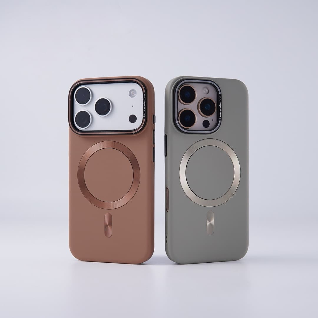 Cross-border applicable iPhone17PROMAX solid color skin-feeling magnetic phone case Apple 16 all-inclusive anti-fall protective cover