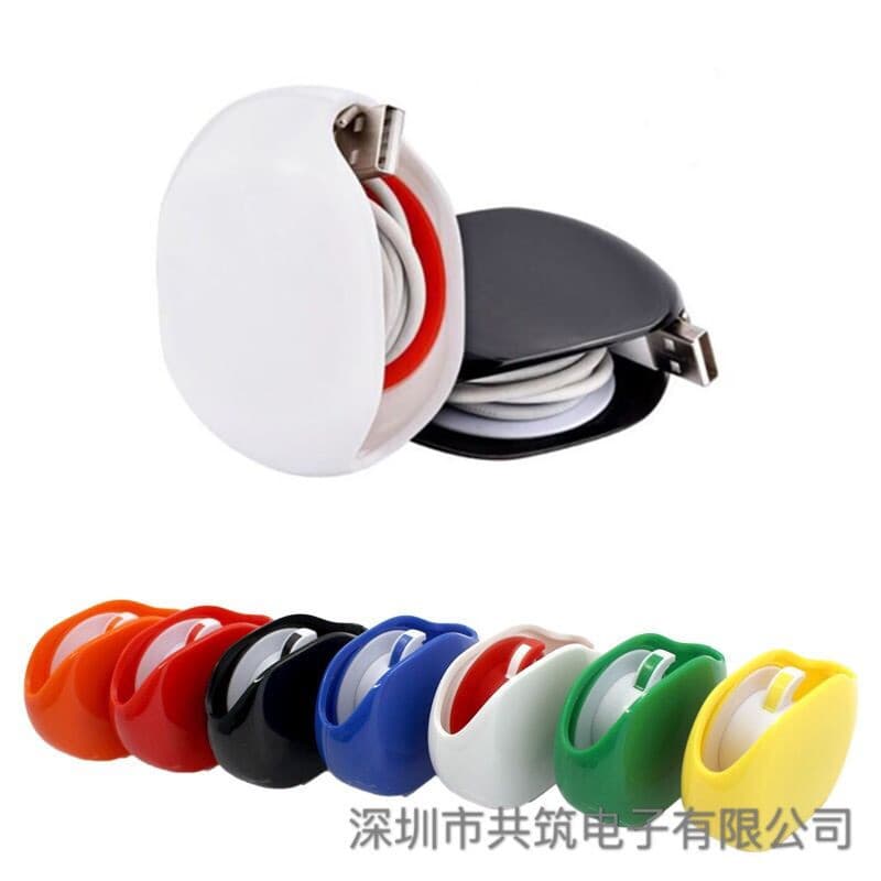 Headphone cable take-up USB data cable winder telescopic automatic organizer charging cable desktop cable manager