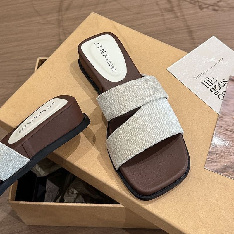 Stunning Beach Sandal Flip Flops French Style Elegant Comfortable Slippers for Women 2026 Summer New Arrival