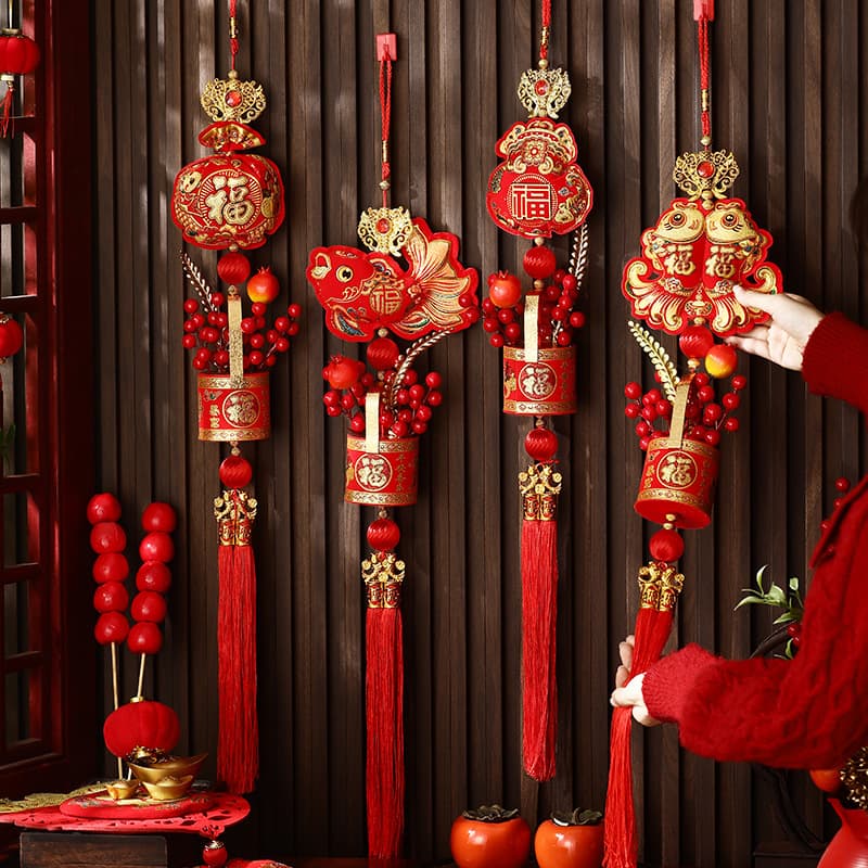 New Year Pendants 2026 New Model Year of the Horse Spring Festival Decorations for Living Room, Shopping Mall, Store, New Year Decorations, New Year Goods Wholesale