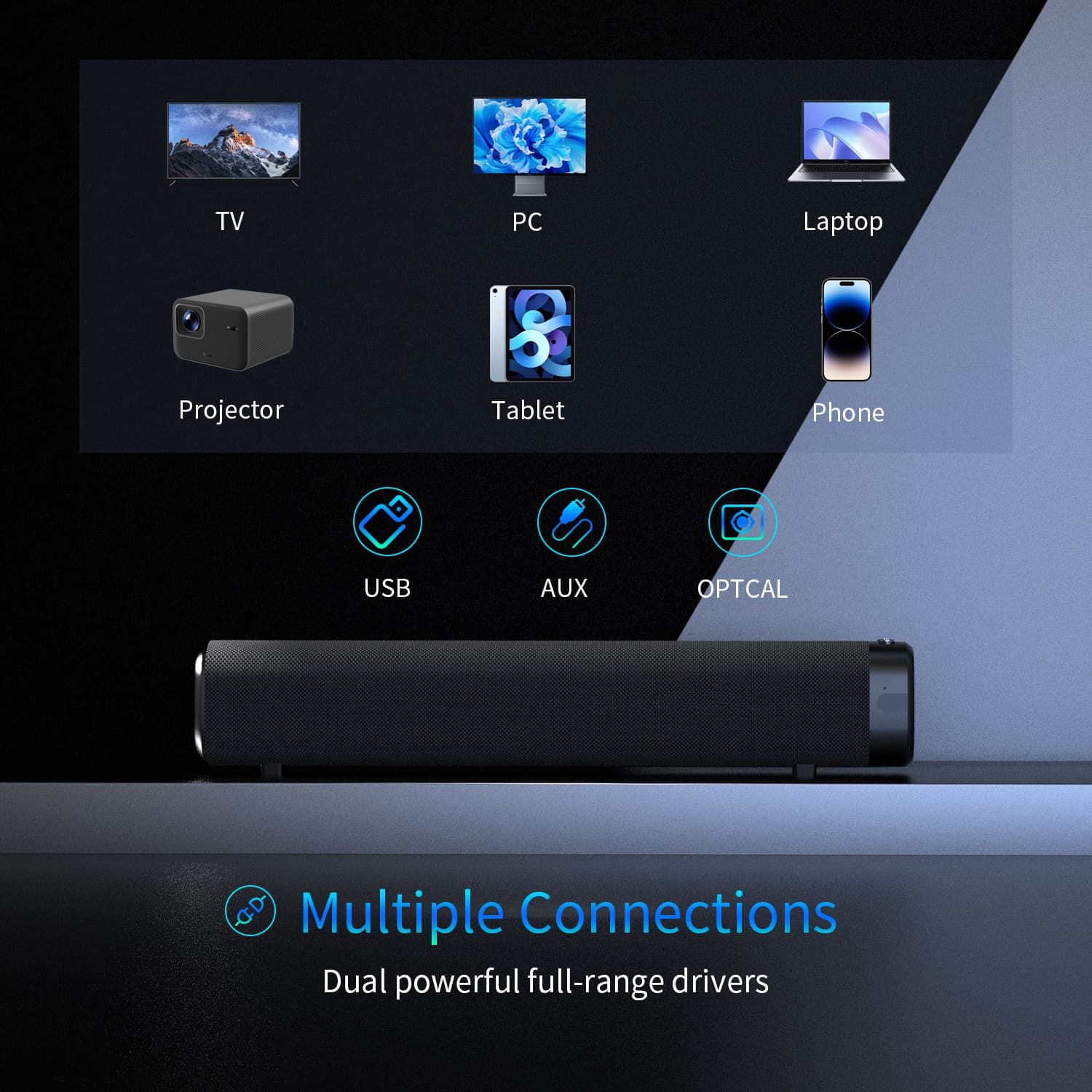 Soundbar bar sound bar audio TV Bluetooth home theater speaker 2.0 channel wireless sound barrage