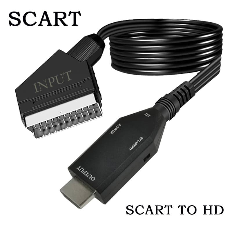 Cross-border new Scart to HDMI high-definition converter 1080P Scart to HD Converter 1 meter