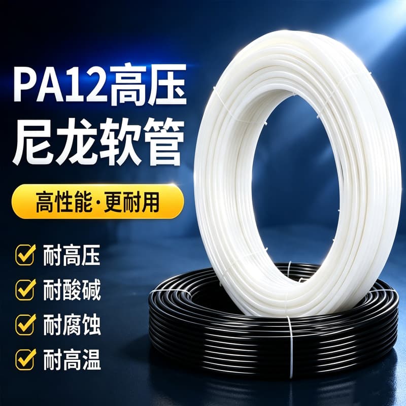 Color PA Nylon Tube 8mm Air Compressor Pneumatic Hose, Wear-Resistant, Pressure-Resistant, Explosion-Proof, High-Temperature Resistant