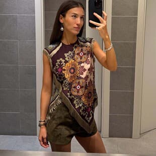 2026 European American Cross-border Independent Station Irregular Fringe Cross Top Vintage Versatile Chinese Style Top