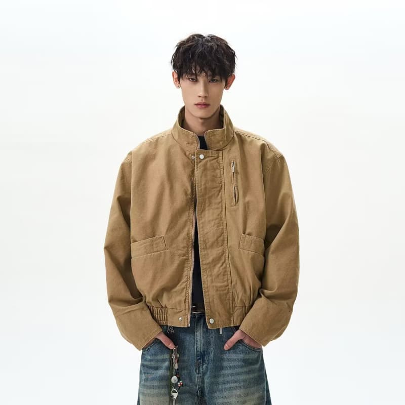 2024 spring and autumn handsome jacket men's ins high street fashion brand Hong Kong style Japanese style Harajuku style Korean style trendy loose jacket