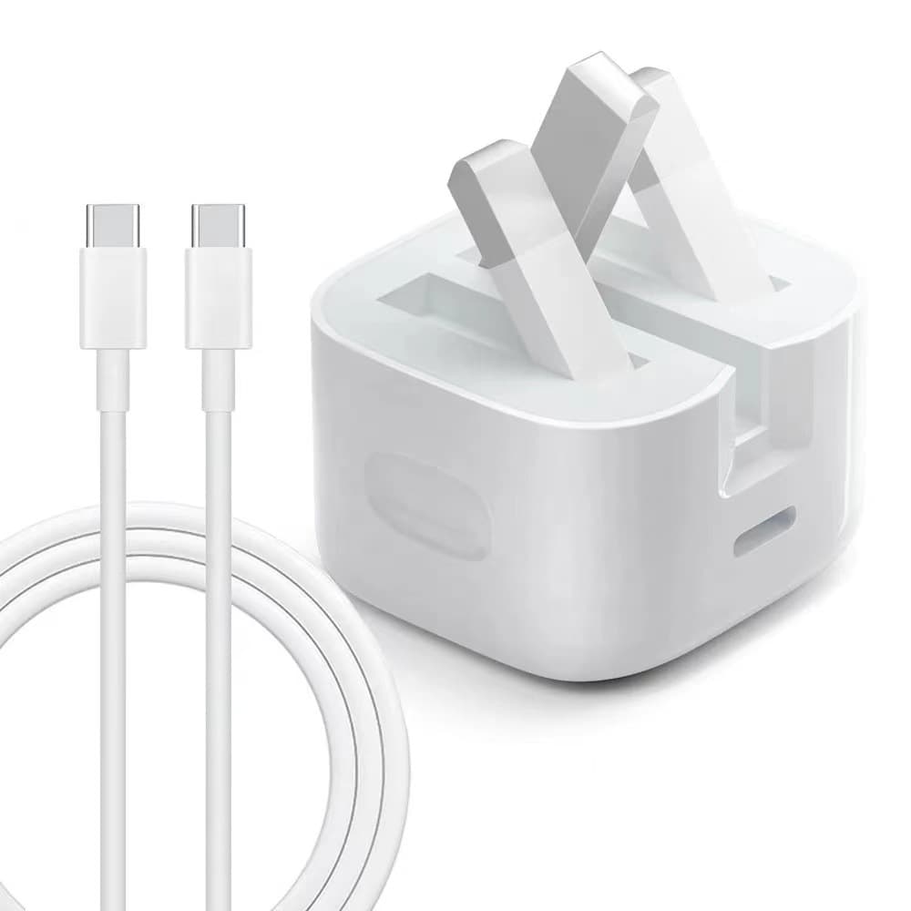 35W UK Type-C Charger Compatible with iPhone 16, Apple 15 PD Fast Charging Head 20W Adapter