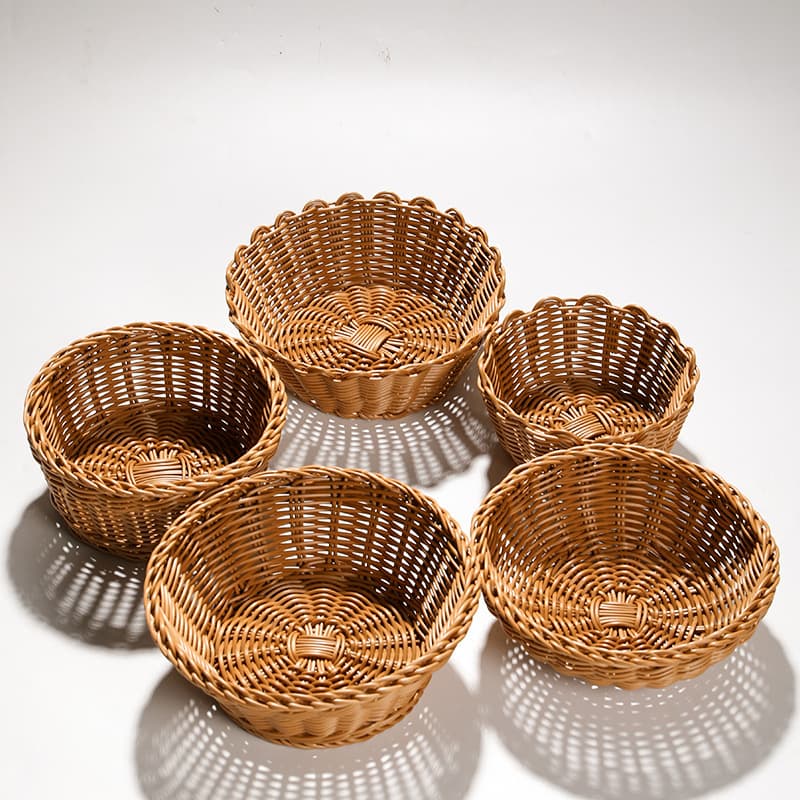 Wicker Small Fruit Tray, Creative KTV Restaurant Snack Dim Sum Basket, French Fries Basket, Storage Basket, Simple Style