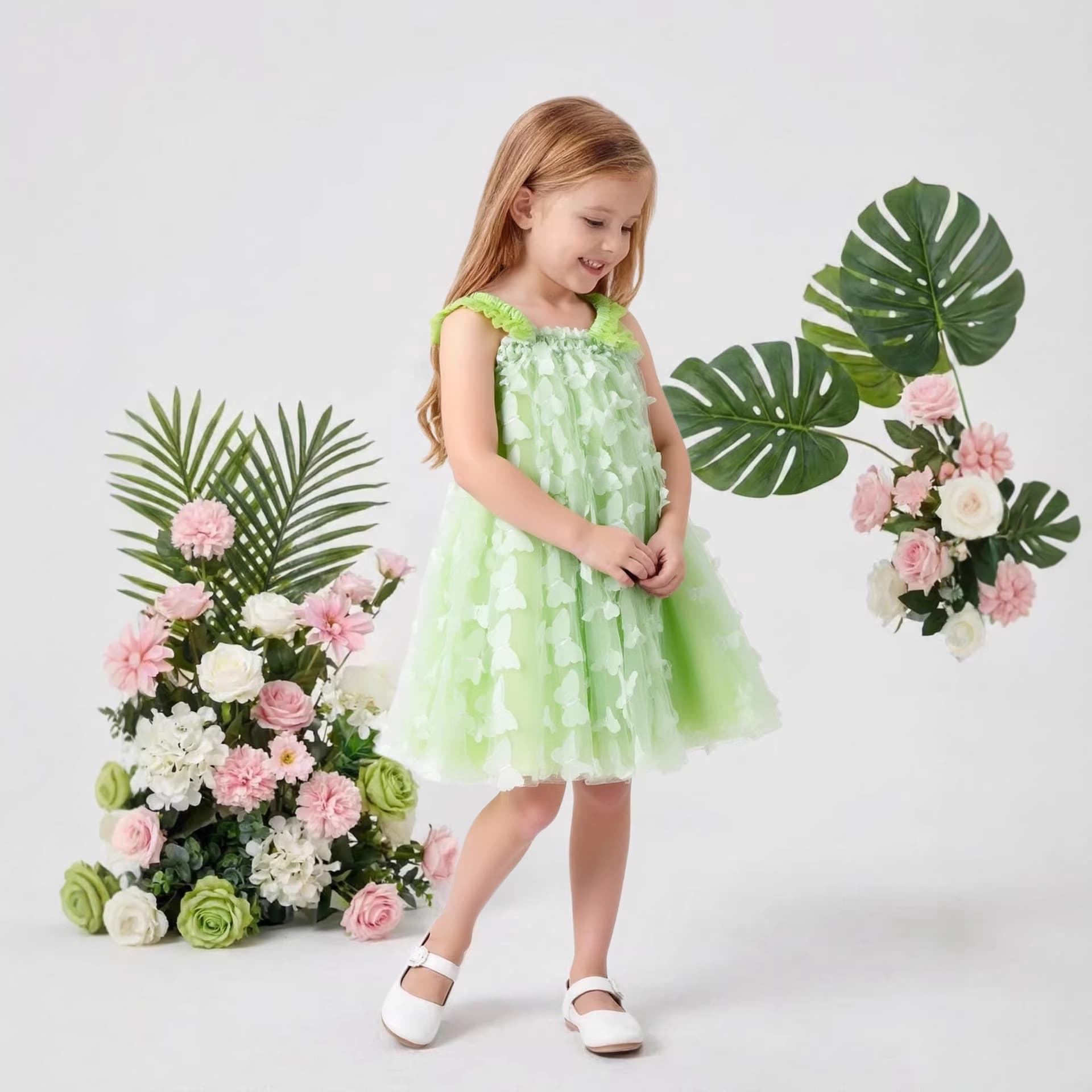 Girls Dress Princess Dress Fairy Dress Star Polka Dot Cake Mesh Tulle Children Puffy Dress Princess Dress