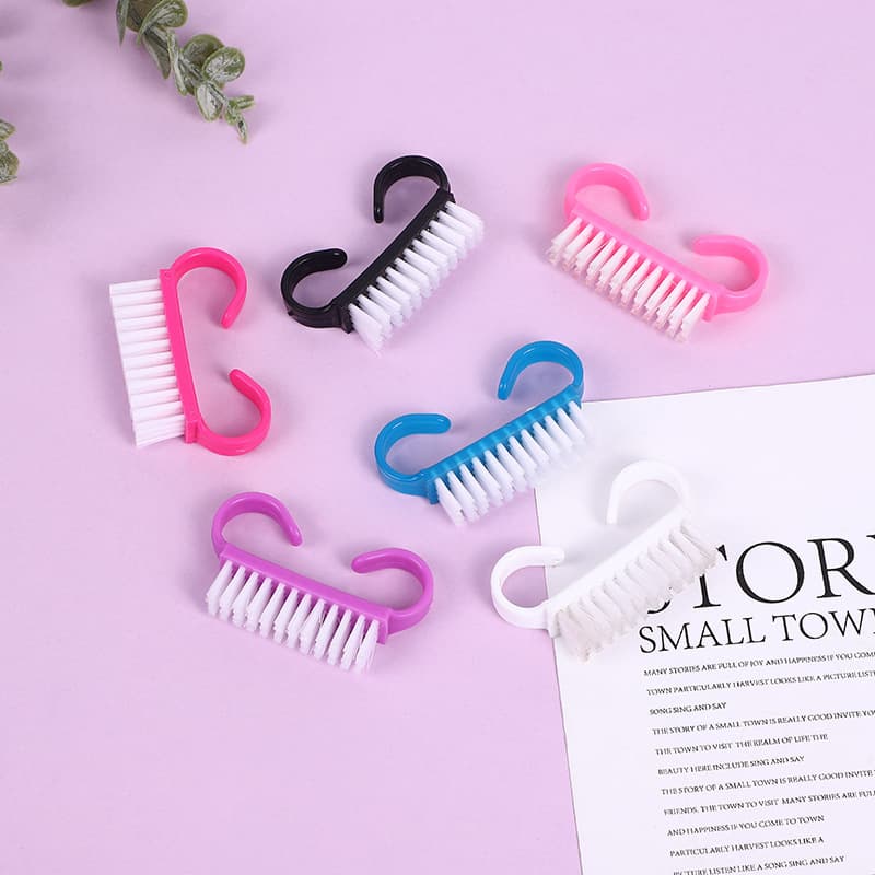 Buffing Nail Brush Horn Brush Plastic Horn Brush Nail Dust Brush Nail Dust Cleaning Tool Factory Direct Supply