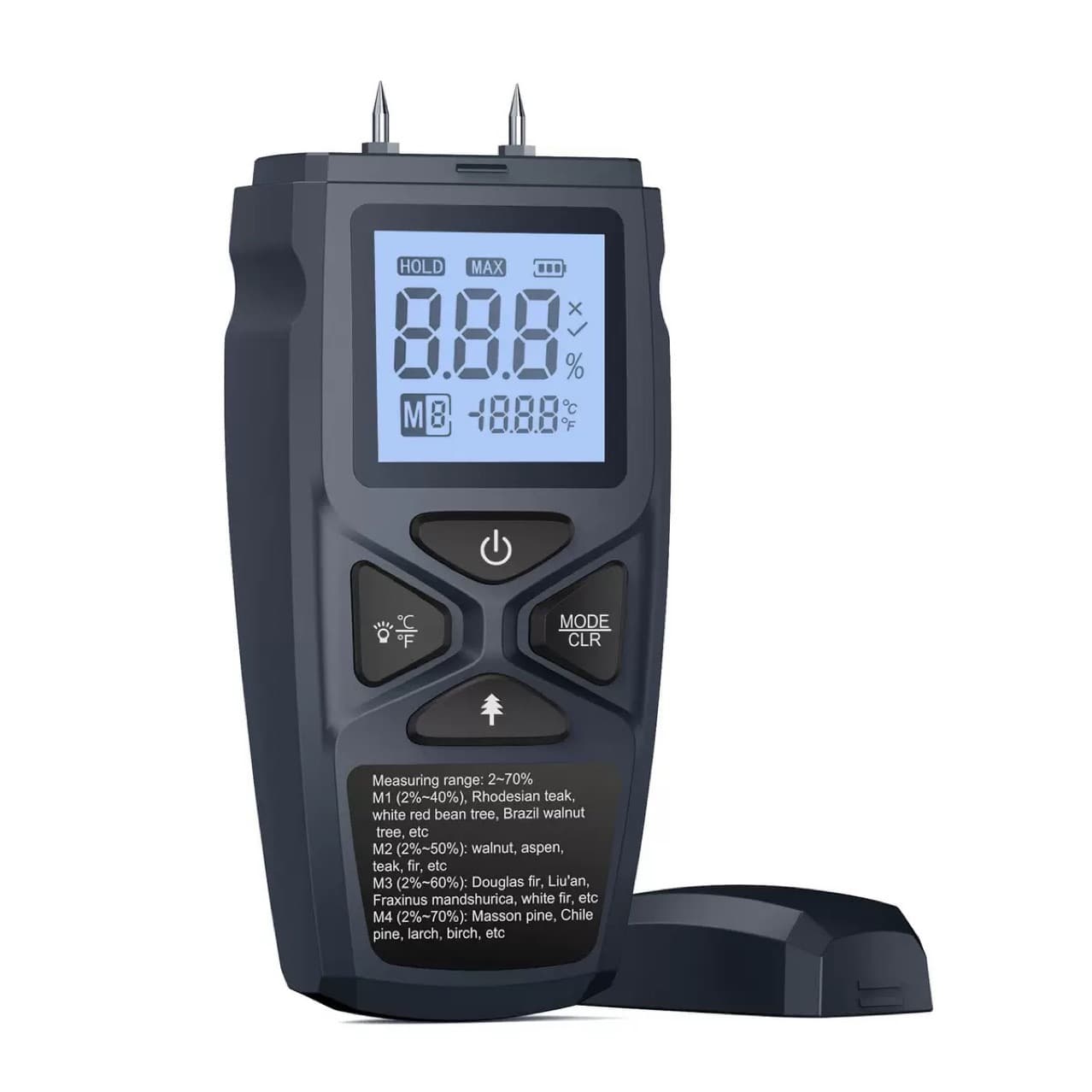 Wood Moisture Tester, Moisture Content Meter for Wooden Floors, Carton Dampness Measurement, Hygrometer, Moisture Gauge