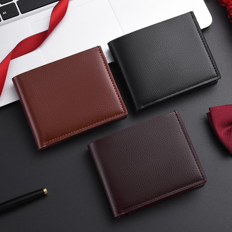 Manufacturer wholesale leather student wallet men's short wallet driver's license men's wallet card holder all-in-one wallet