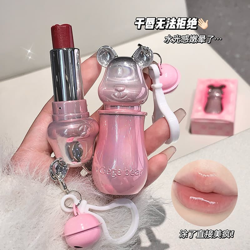 Gogo Red Panda Claw Lipstick Watery Moisturizing Vitality Long-lasting Makeup Revealing Tenderness and Whitening Mirror Lipstick Cross-border Lip Gloss