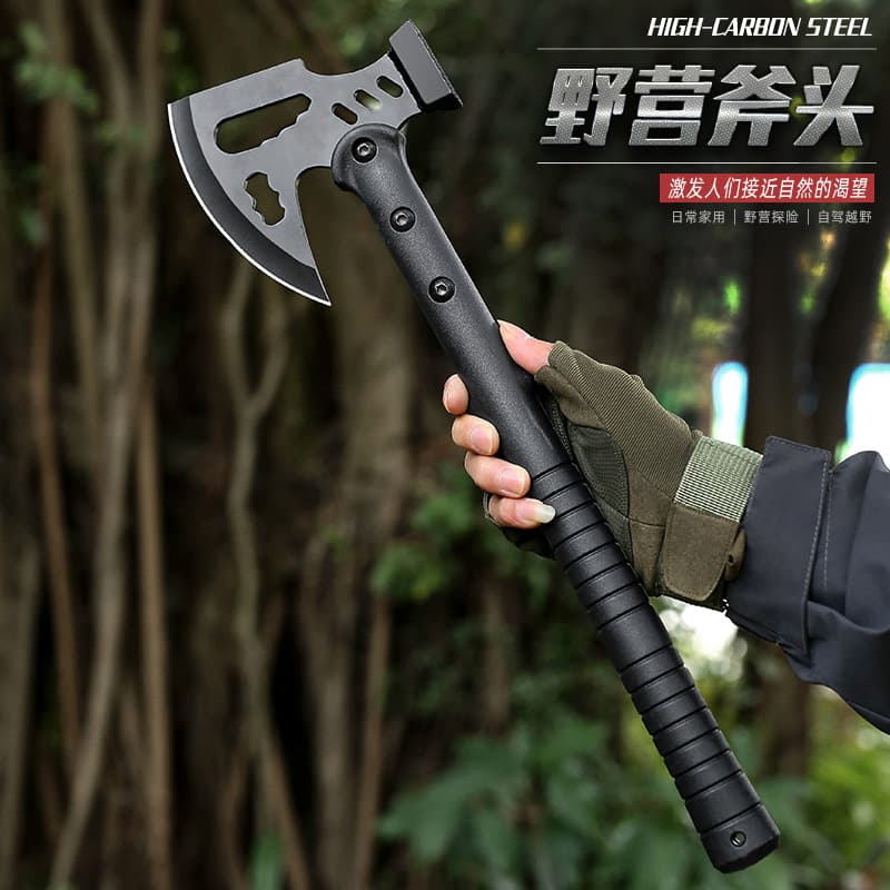 Outdoor Camping Multifunctional High Manganese Steel Engineer's Axe Survival Tactical Mountain Cutting Wood Axe