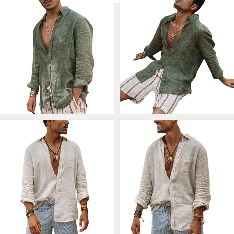 2023 Summer New Fashion Versatile Loose Breathable Trendy Long-Sleeve Thin Casual Men's Cardigan Shirt
