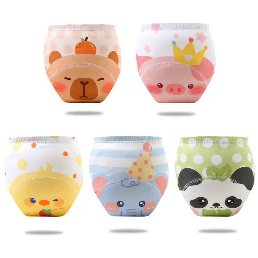 Baby Training Underpants, Washable Diaper Cover Learning Pants, Infant Cloth Diapers, Summer Class A Pure Cotton Breathable Diapers