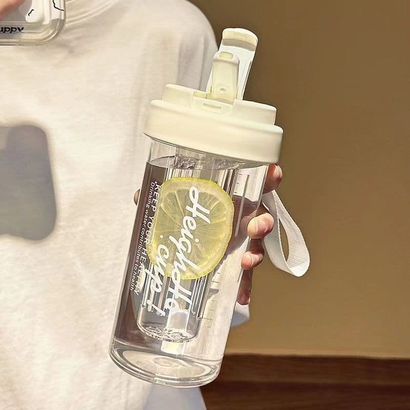 Straw Cup Student Tea Cup Water Cup Portable Straw Plastic Cup Large Capacity Summer Cup