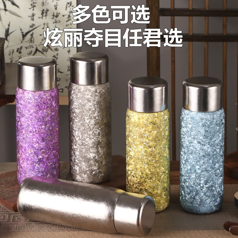 Year of the Horse Limited Edition Pure Titanium Insulated Cup, Tea-Water Separation Cup for Men and Women, 2026 Thermal Cooker, Premium Titanium Cup Gift Box Set