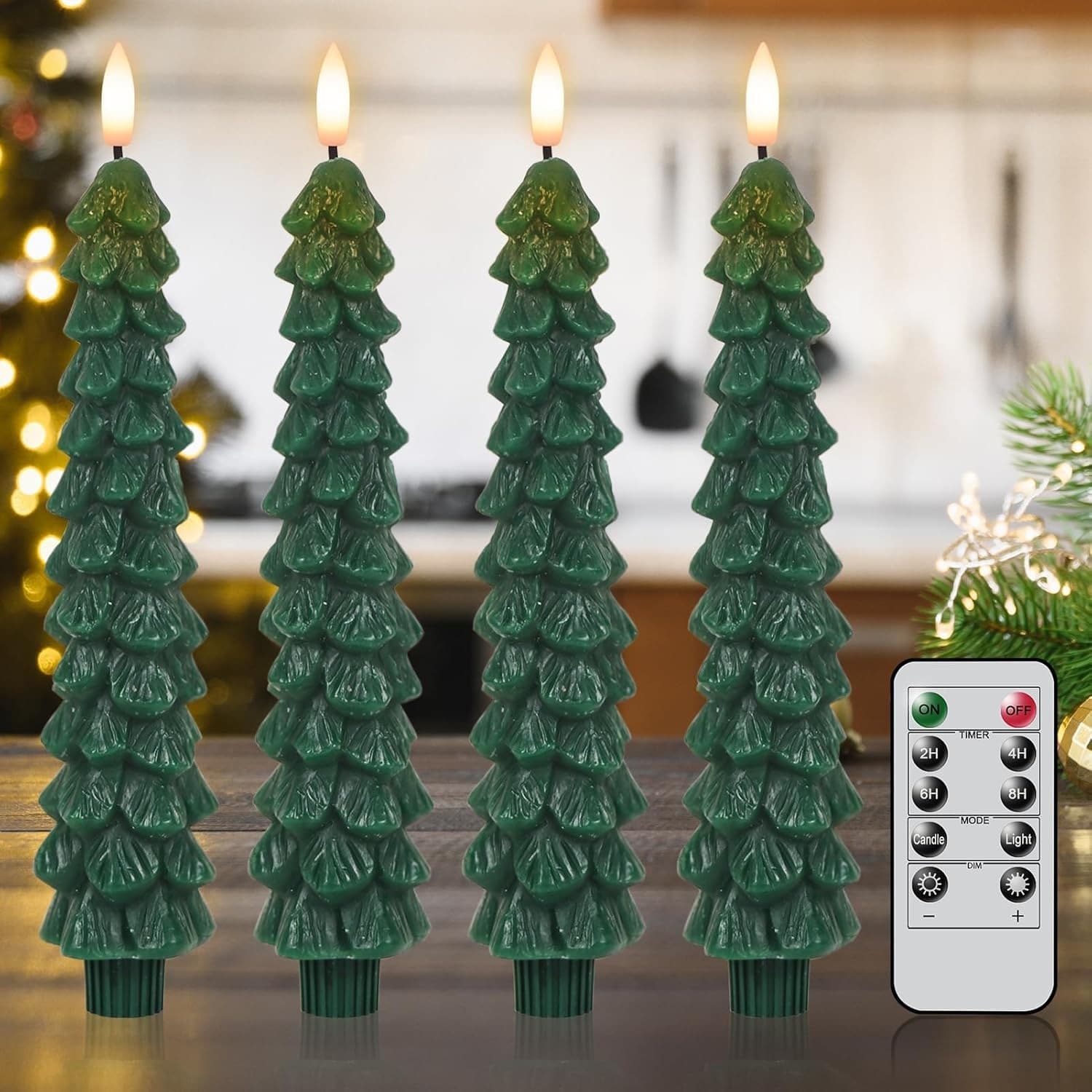 Shenzhen Stock LED Pinecone Candle Bulb Bullet Head Christmas Tree Flameless Glowing