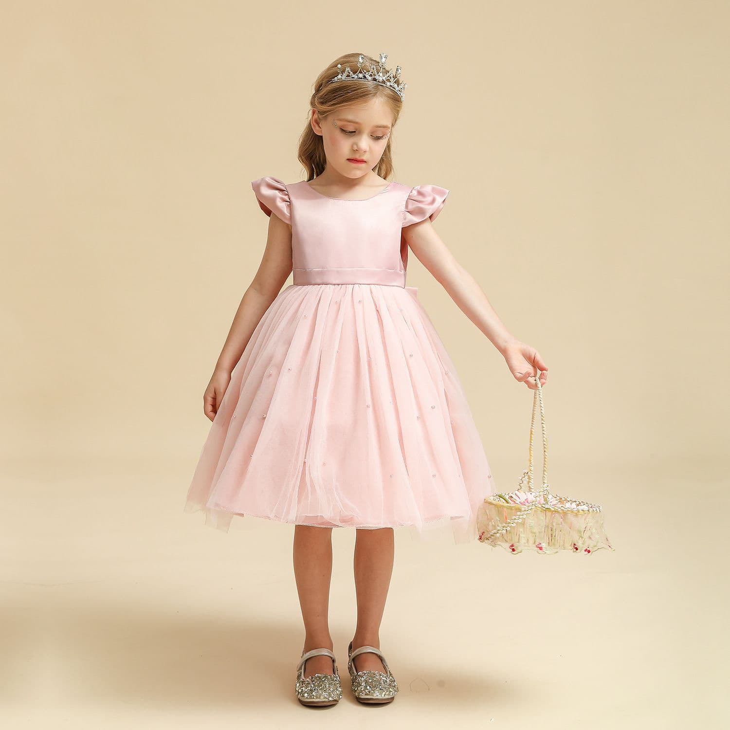 1st Birthday Dress for Girls, Little Girl Princess Dress, Tutu Skirt, Children's Emcee Performance Flower Girl Wedding Dress