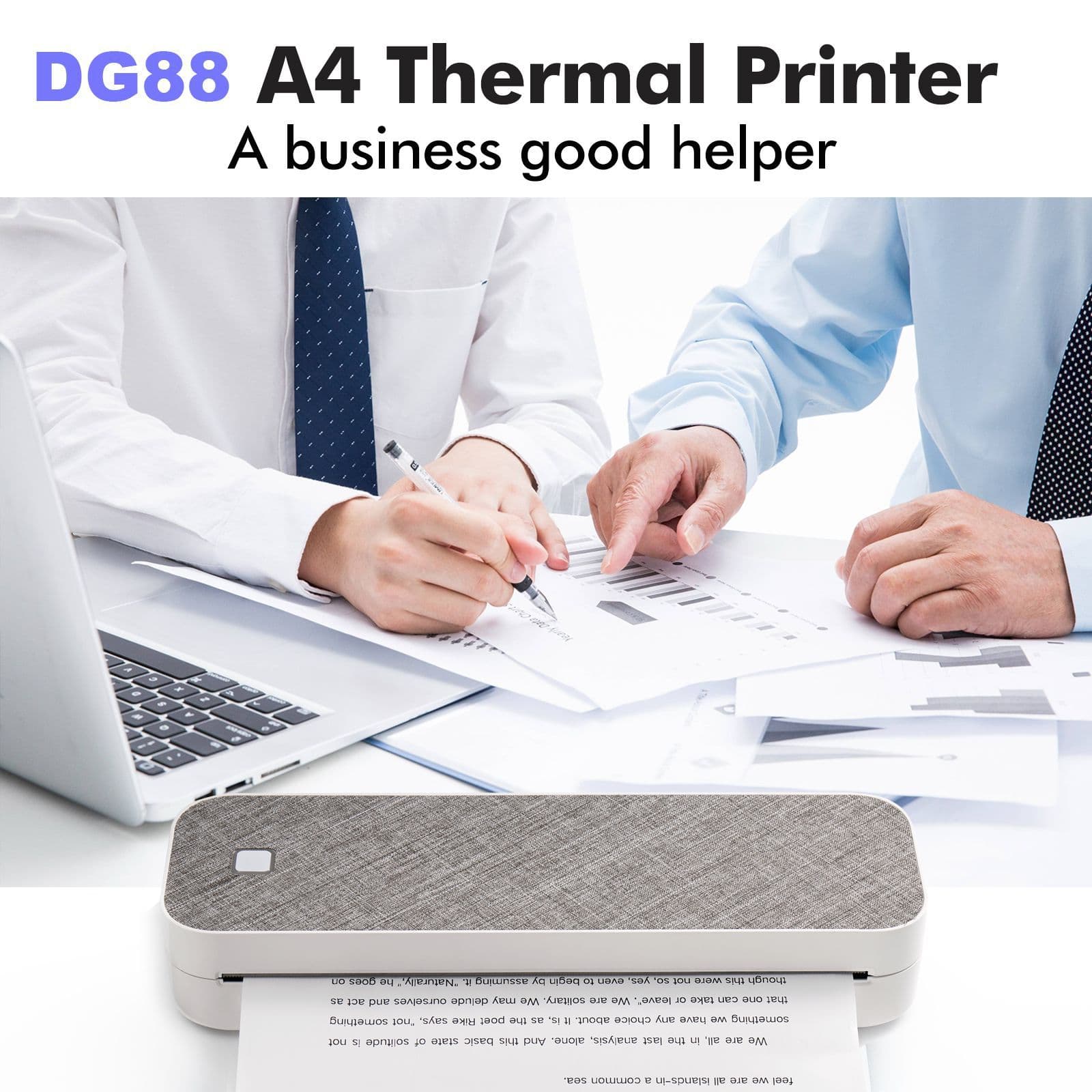 Thermal Printer Small Mini Photo A4 Printer Portable Wireless Bluetooth Inkless Home Homework Printing