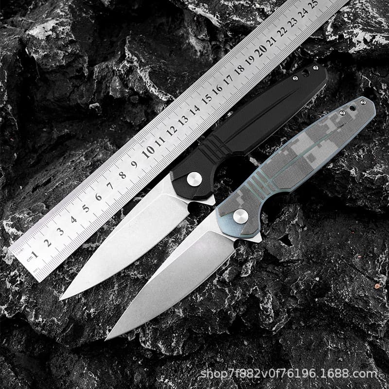New D2 White Blade G10 Handle Outdoor Folding Knife Bearing Tactical Knife Camping Hiking EDC Direct from Factory