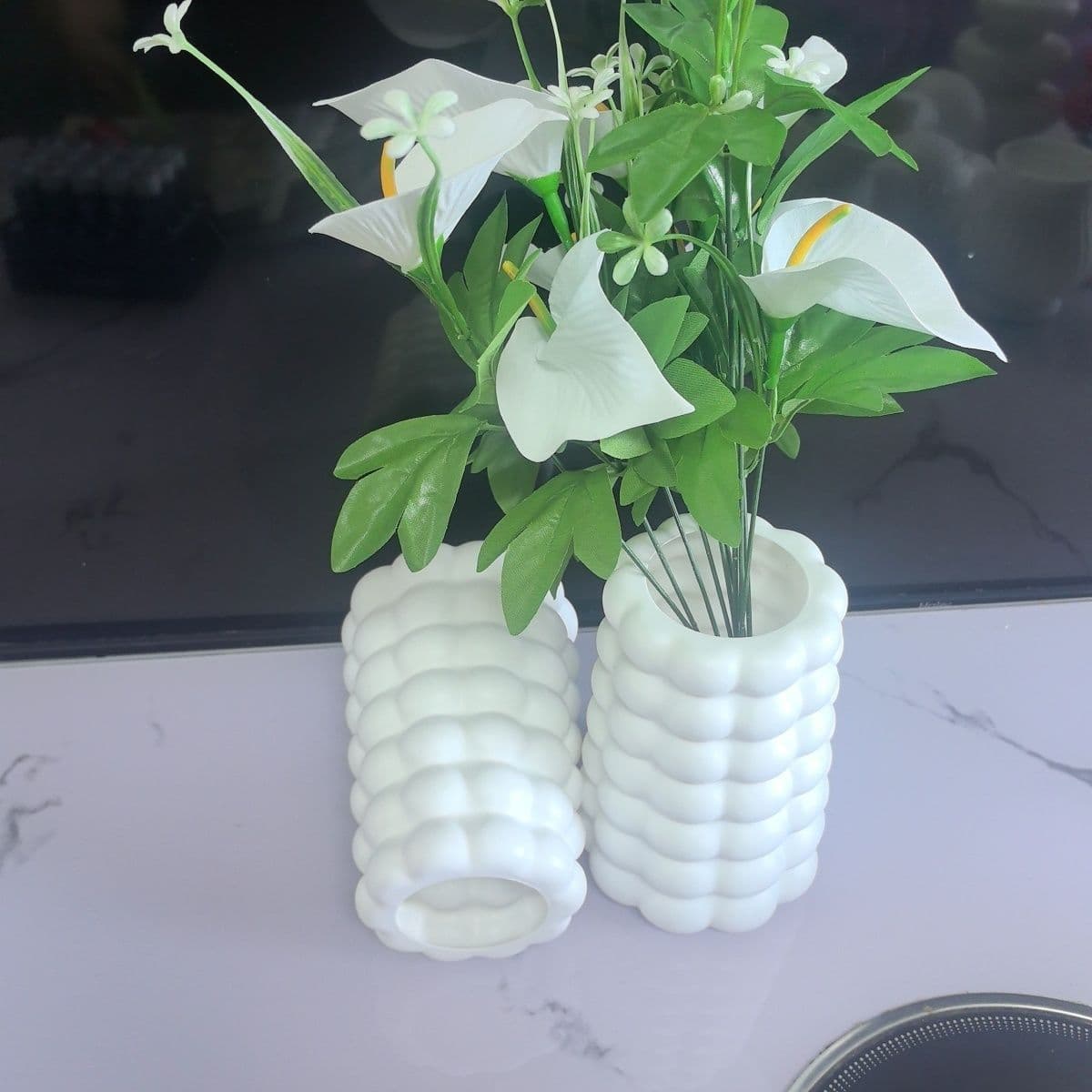 Simple imitation ceramic plastic vase ornaments living room flower arrangement hydroponic dried flowers high-end art decoration vase