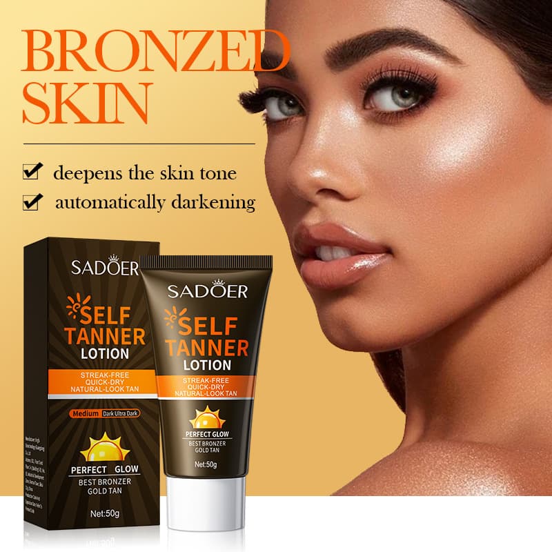 SADOER Full Body Tanning Milk Hydrating Bronzing Cream Black Tanning Lotion Cross-Border Export