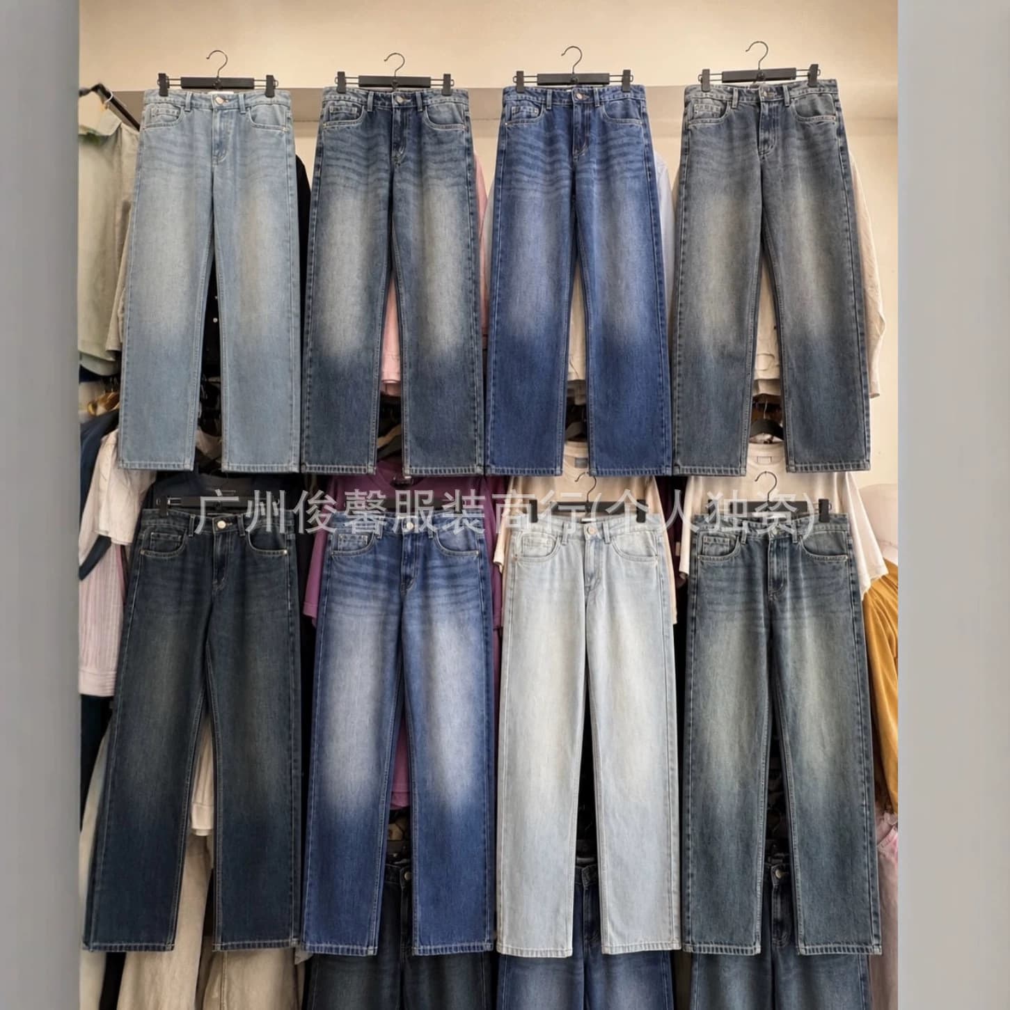 New American High Street Men's Straight Jeans Long Pants Stock Wholesale Men Jeans Wholesale