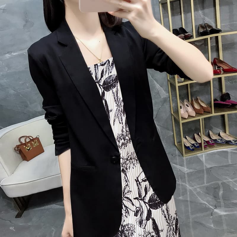 XZ036-Thin suit Korean style elegant commuting slim three-quarter sleeve suit sun protection shirt jacket for women
