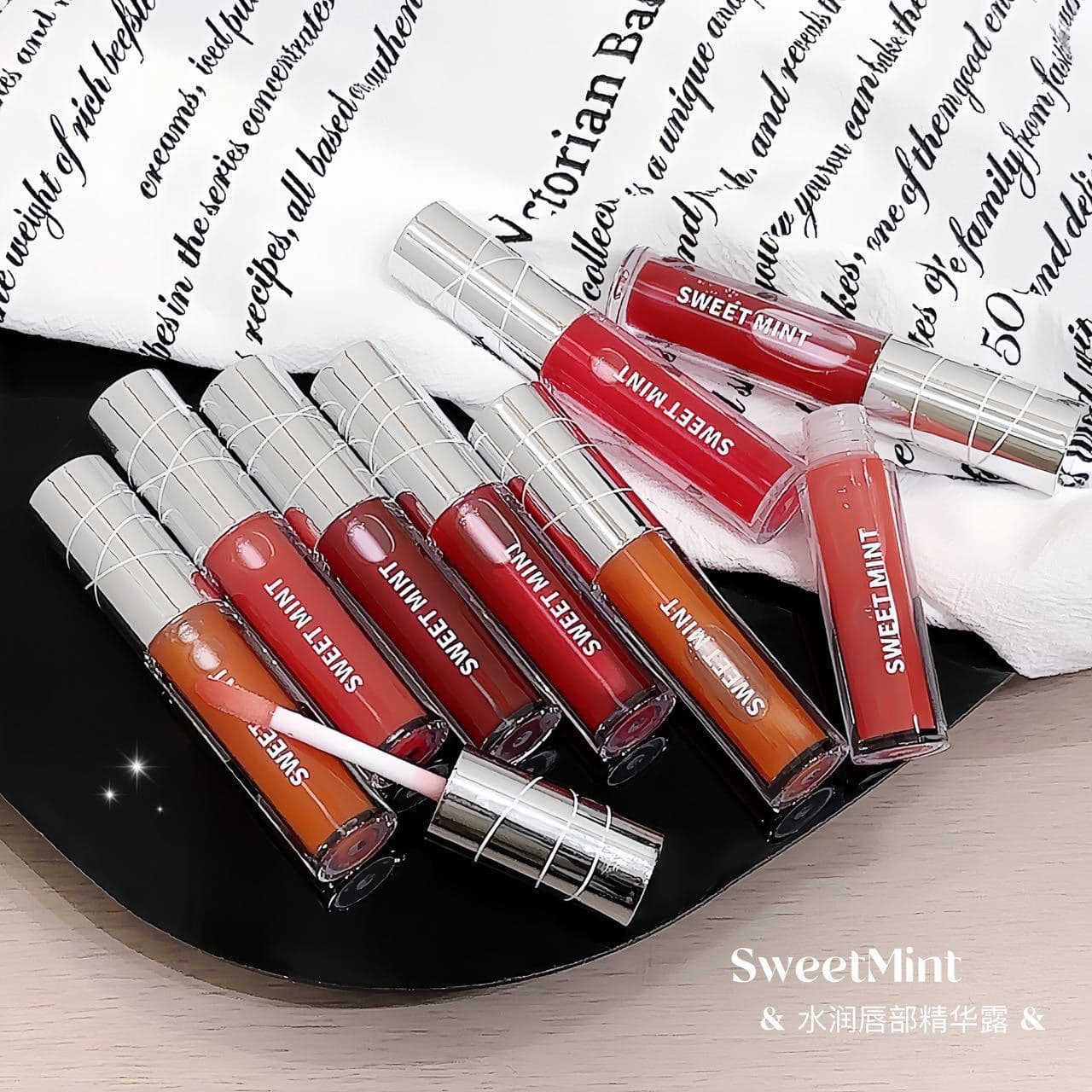 sweetmint hydrating lip essence translucent, moisturizing, brightening, hydrating, improving lip lines, light texture