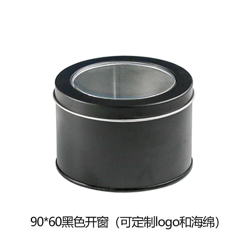 In Stock Small Iron Box Filter Paper Filter Disc Iron Box Storage Box 65 Round Window Decorative Iron Box Metal Box