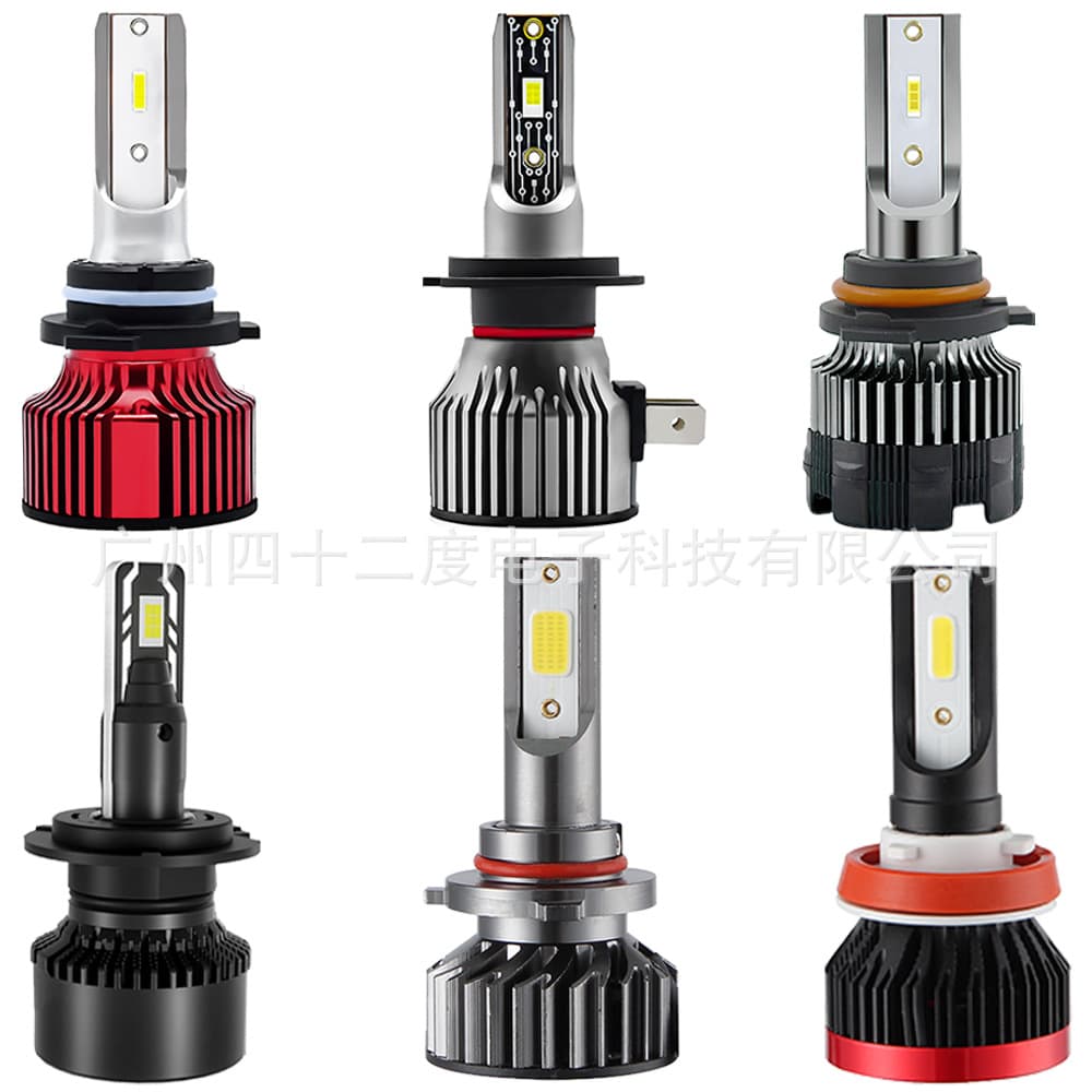 High-Power Copper Tube LED Headlights for Cars, Heat Dissipation 9005 H1 H7 H11 Car Lights, Headlight Modification, Cross-Border