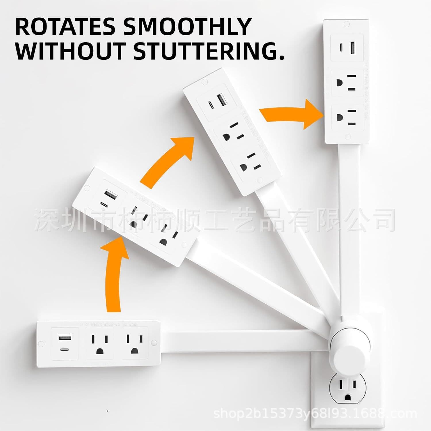 Outlet Extender US Standard Electrical Outlet Extender for Sofa Bedside Table Gap Socket
