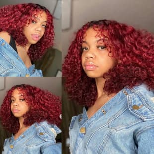 Cross-Border New Product Medium-Parted Small Curly Wavy Short Curly Hair High-Temperature Silk Fluffy Synthetic Fiber Wig